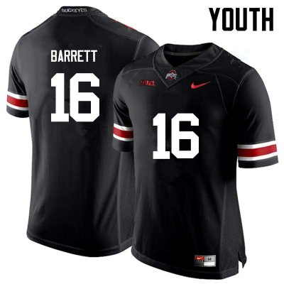 Youth Ohio State Buckeyes #16 J.T. Barrett Black Nike NCAA College Football Jersey Freeshipping AHU6444JN